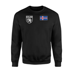 Iceland Icelandic Fotbolti Soccer  Fleece Sweatshirt