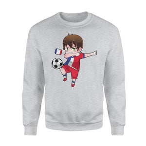 Dabbing Soccer Boy France Football  French Gift Sweatshirt