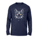 Black 3 Eyes Cat Halloween Boho Gothic Witchcraft Tattoo Long Sleeve T-Shirt