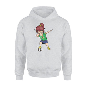Dabbing Soccer Girl Brazil Jersey Brazilian Football Hoodie