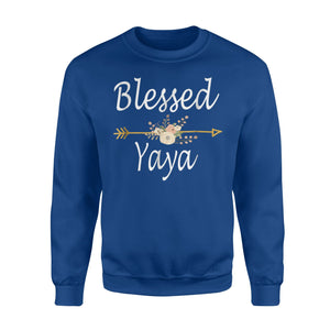 Blessed Yaya Thanks Giving Christmas Gifts Grandma Sweatshirt