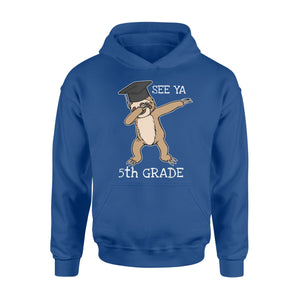 Dabbing Sloth Graduation 5th Grade Senior Hoodie