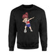 Dabbing Soccer Girl Costa Rica Jersey - Football Gift Sweatshirt