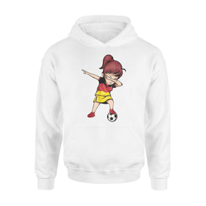 Dabbing Soccer Girl Germany Jersey German Football Hoodie