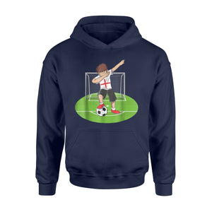 Dabbing Soccer Boy England UK English Football Hoodie