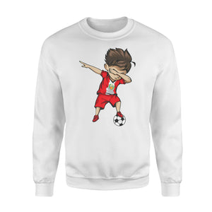 Dabbing Soccer Boy Peru Jersey - Peruvian Football Sweatshirt