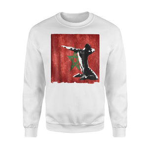 Dabbing Soccer Boy Morocco Jersey Moroccan Football Sweatshirt