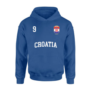 Croatia 9 Croatian Flag Soccer Team Football Hoodie