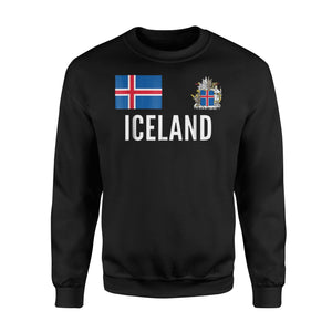 Iceland Soccer Jersey (Team No. 21 Back Side) Island  Fleece Sweatshirt