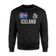 Iceland Soccer Jersey (Team No. 21 Back Side) Island  Fleece Sweatshirt