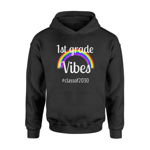 Kids Bright Rainbow 1st First Grade Vibes  Hoodie