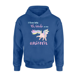 I Flew Into 4th Grade-Riley Name On The Back  Hoodie