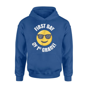 First Day Of First 1st Grade Emoji For Boys Girls Hoodie