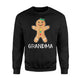 Gingerbread Grandma Christmas Family Matching Sweatshirt