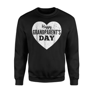 Cute Big Heart Happy Grand Parents Day Grandma Grandpa Gift Sweatshirt