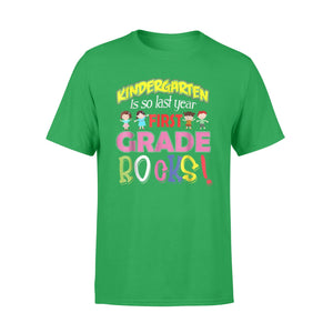 Cute Kid's Kindergarten Is So Last Year First Grade Rocks T-Shirt
