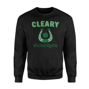Cleary Shenanigans, St Patrick's Day Lucky Horseshoe Clover Sweatshirt