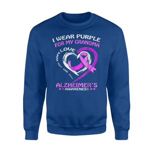 Alzheimers Awareness - I Wear Purple For My Grandma Sweatshirt