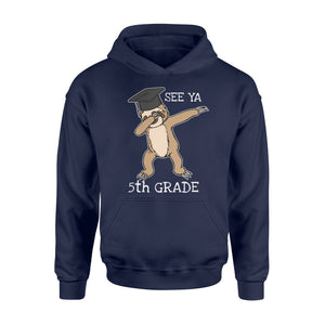 Dabbing Sloth Graduation 5th Grade Senior Hoodie