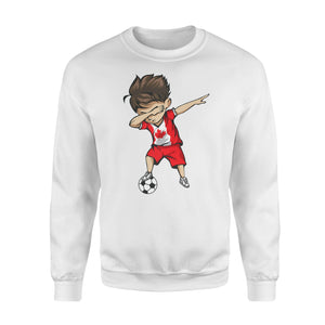 Dabbing Soccer Boy Canada Jersey  - Canadian Football Sweatshirt