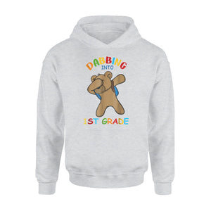 Bear Dabbing Into 1st Grade For Kids Hoodie