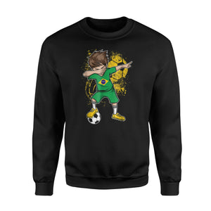 Dabbing Boy Brazil Soccer Jersey Brasil Football Sweatshirt