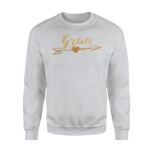 Gold Arrow Heart Gran Funny Gift For Grandma Sweatshirt