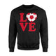 Girls Cool I Love Soccer Sweatshirt