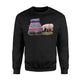 Funny Icelandic Horse Helping A Car With 1 HP Sweatshirt
