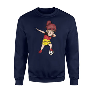 Dabbing Soccer Girl Germany Jersey - German Football Sweatshirt
