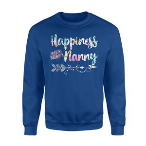 Happiness Is Being A Nanny Cute Womens Grandma Sweatshirt