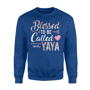 Blessed To Be Called Yaya Floral Grandma Sweatshirt