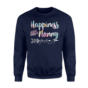 Happiness Is Being A Nanny Cute Womens Grandma Sweatshirt