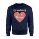 Grandmas Lucky Bingo Pretty Spring Coral Heart Sweatshirt