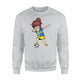 Dabbing Soccer Girl Sweden Jersey - Swedish Football Sweatshirt