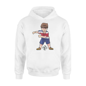 Flossing Soccer Boy Costa Rica Jersey Football Hoodie
