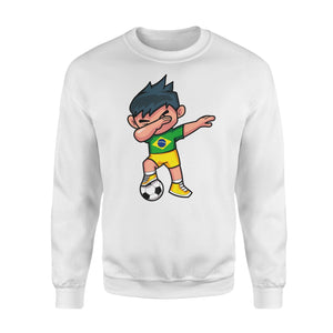 Dabbing Soccer Boy Brazil Brazilian Football Sweatshirt