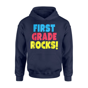 First Grade Rocks Funny Gift For A 1st Grader Hoodie