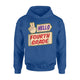 Hello Fourth Grade Peace Sign Student  Hoodie