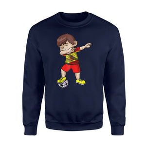 Dabbing Soccer Boy Spain Jersey Royal Spanish Football Sweatshirt
