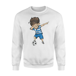 Dabbing Soccer Boy Greece Jersey  - Greek Football Gift Sweatshirt