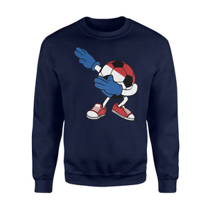 Dabbing Soccer Ball Netherlands Jersey  Dutch Football Sweatshirt