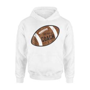 Football Typography For Football Coach Hoodie
