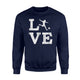 I Love Soccer   Funny For Coach Fan Player 3  Fleece Sweatshirt