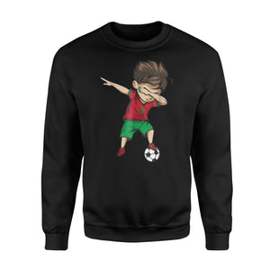 Dabbing Soccer Boy Morocco Jersey  - Moroccan Football Sweatshirt