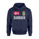 Denmark Soccer Football Jersey Styled Hoodie