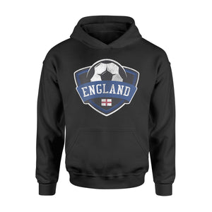 England Vintage Soccer Ball English Football Flag Hoodie