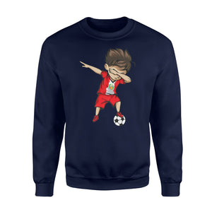 Dabbing Soccer Boy Peru Jersey - Peruvian Football Sweatshirt