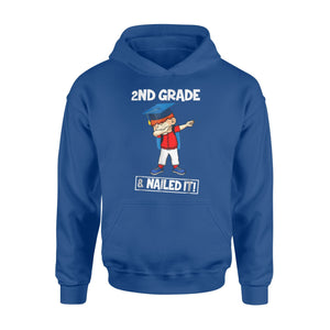Cute Boys Dabbing 2nd Grade Nailed It Graduate Funny Hoodie