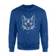 Black 3 Eyes Cat Halloween Boho Gothic Witchcraft Tattoo Sweatshirt